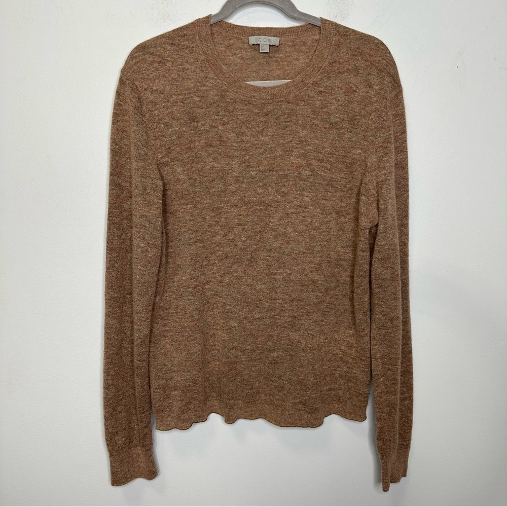COS Men’s Pullover Round Neck Lightweight Alpaca & Wool Blend Sweater Size L